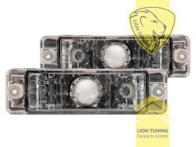 Halogen, schwarz, Golf 2 / Jetta 2 nur passend für CL Stoßstange (kleine Stoßstange, mit Standlichtfunktion, Blinkerbirnen BAU15S, Eintragungsfrei / mit E-Prüfzeichen