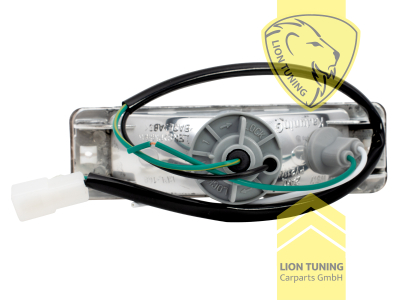 Halogen, schwarz, Golf 2 / Jetta 2 nur passend für CL Stoßstange (kleine Stoßstange, mit Standlichtfunktion, Blinkerbirnen BAU15S, Eintragungsfrei / mit E-Prüfzeichen