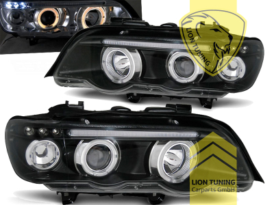 Halogen, schwarz, weiß LED, Abblendlicht H1 / Fernlicht H1, Blinkerbirnen BAU15S, elektrisch verstellbar - Stellmotor wird vom Original übernommen, Eintragungsfrei / mit E-Prüfzeichen