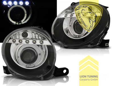 Halogen, schwarz, weiß LED, Abblendlicht H1 / Fernlicht H1, Blinkerbirnen BAU15S, elektrisch verstellbar - Stellmotor integriert, Eintragungsfrei / mit E-Prüfzeichen