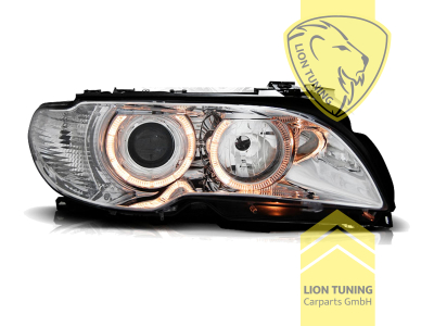 Halogen, chrom, gelb Halogen, Abblendlicht H7 / Fernlicht H7, Blinkerbirnen BAU15S, elektrisch verstellbar - Stellmotor integriert, Eintragungsfrei / mit E-Prüfzeichen