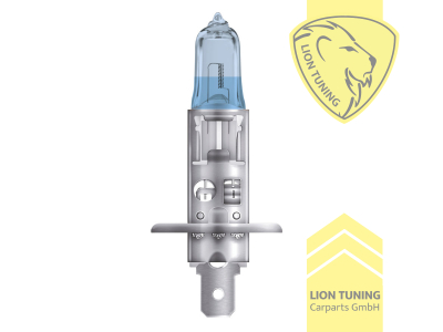 Halogen, 4500K, H1, 55W, Scheinwerfer, 12 V, Eintragungsfrei / mit E-Prüfzeichen