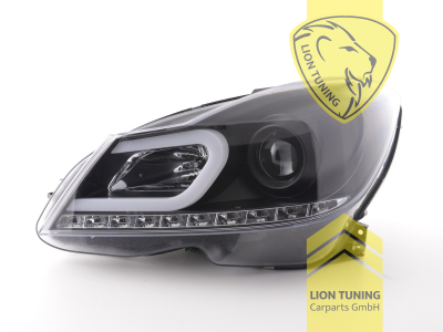 mit LED Blinker, Halogen, schwarz, Abblendlicht H7 / Fernlicht H1, Blinkerbirnen BAU15S, elektrisch verstellbar - Stellmotor integriert, Eintragungsfrei / mit E-Prüfzeichen