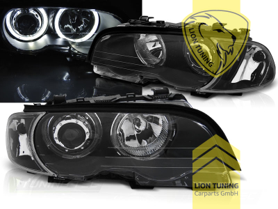 Halogen, schwarz, weiß CCFL, Abblendlicht H7 / Fernlicht H7, Blinkerbirnen BAU15S, elektrisch verstellbar - Stellmotor integriert, Nicht für Fahrzeuge mit PDC vorne geeignet, Eintragungsfrei / mit E-Prüfzeichen