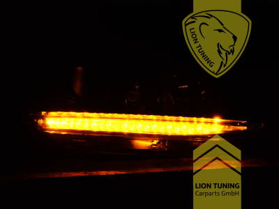 mit LED Blinker, Halogen, schwarz, Abblendlicht H7 / Fernlicht H1, elektrisch verstellbar - Stellmotor integriert, Eintragungsfrei / mit E-Prüfzeichen, Eintragungsfrei / mit R87 Zulassung als Tagfahrlicht