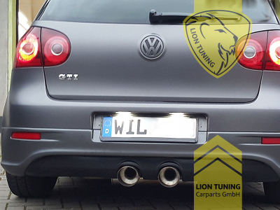 mittig in R32 Optik, PP Kunststoff, schwarz - lackierfähig, Eintragungsfrei / als Ersatzteil verwendbar, Eintragungsfrei / mit ABE