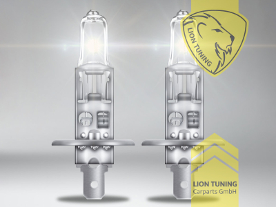 Halogen, 3500K, H1, 55W, Scheinwerfer, 12 V, Eintragungsfrei / mit R87 Zulassung als Tagfahrlicht