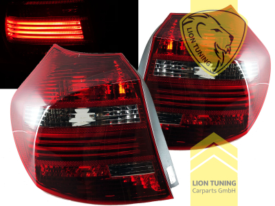 Halogen, rot, schwarz, für Fahrzeuge mit Original Xenon, Blinkerbirnen BAU15S, Eintragungsfrei / mit E-Prüfzeichen