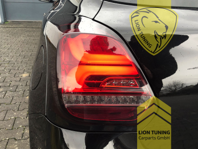 dynamischer LED Blinker, LED, rot, schwarz, nur für Fahrzeuge mit werksseitig verbauten LED Rückleuchten, Eintragungsfrei / mit E-Prüfzeichen