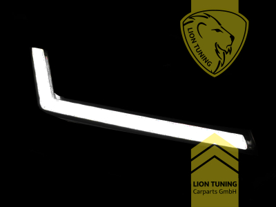 dynamischer LED Blinker, LED, schwarz, nur passend für Fahrzeuge mit original Halogen Scheinwerfern, LED Abblendlicht / LED Fernlicht, elektrisch verstellbar - Stellmotor integriert, Eintragungsfrei / mit E-Prüfzeichen, Eintragungsfrei / mit R87 Zulassung als Tagfahrlicht