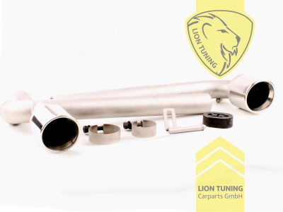 Endrohr duplex, 90mm, chrom, Rund, nicht für Modelle mit Anhängerkupplung, nicht passend für xDrive, nicht für Diesel, nur passend für Modelle mit einem Endohr links (BMW Teilenummer 7627073), Edelstahl