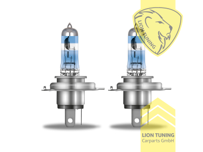 Halogen, 3900K, H4, 60W, Scheinwerfer, 12 V, Eintragungsfrei / mit E-Prüfzeichen