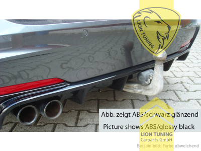 links Doppelrohr, schwarz matt, nur passend für Fahrzeuge mit M-Paket, ABS Kunststoff, schwarz - lackierfähig, Eintragungsfrei / mit ABE