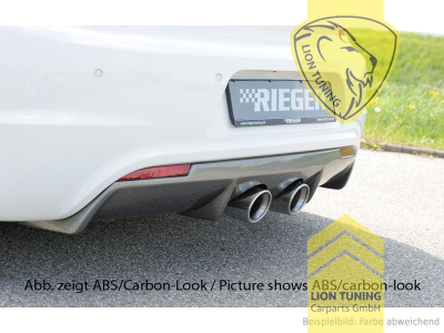 mittig 2x100mm, schwarz glänzend, für Fahrzeuge mit R-Line Stoßstange, ABS Kunststoff, Eintragungsfrei / mit ABE