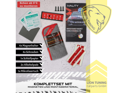 für Alu Kennzeichen, für 2 Kennzeichen