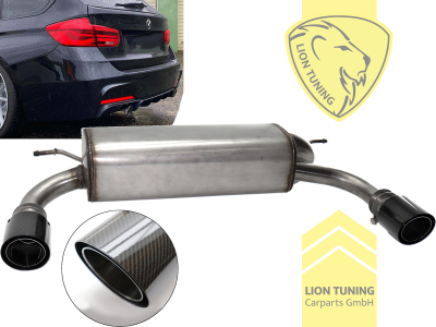 links und rechts, 2 x 90mm, wenn werkseitig Klappensteuerung verbaut ist wird BMW Originalteil 18302411427 benötigt, Nur passend für Modelle ohne Ad-Blue Tank, Nur passend für Motorcode N47D20, B47D20 !, Edelstahl, Carbon, Eintragungsfrei / mit ABE
