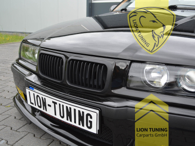 nur passend für Vorfacelift Grill, Metall / Stahl, schwarz - lackierfähig, für Fahrzeuge ohne SRA