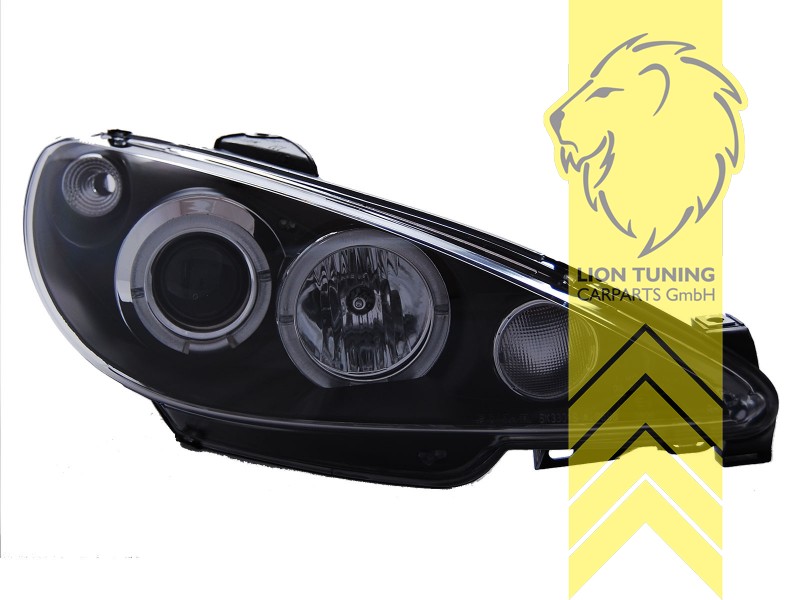 LED Angel Eyes Scheinwerfer für Peugeot 206 206CC Cabrio SW Break