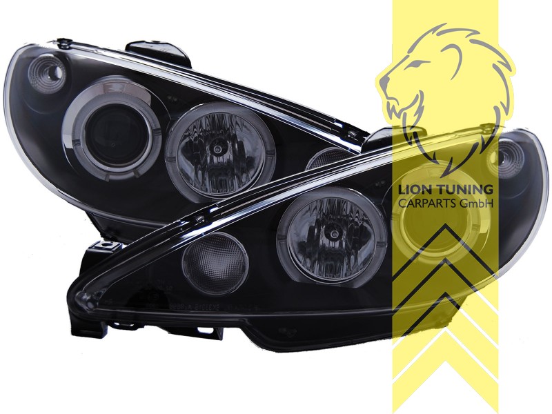 LED Angel Eyes Scheinwerfer für Peugeot 206 206CC Cabrio SW Break