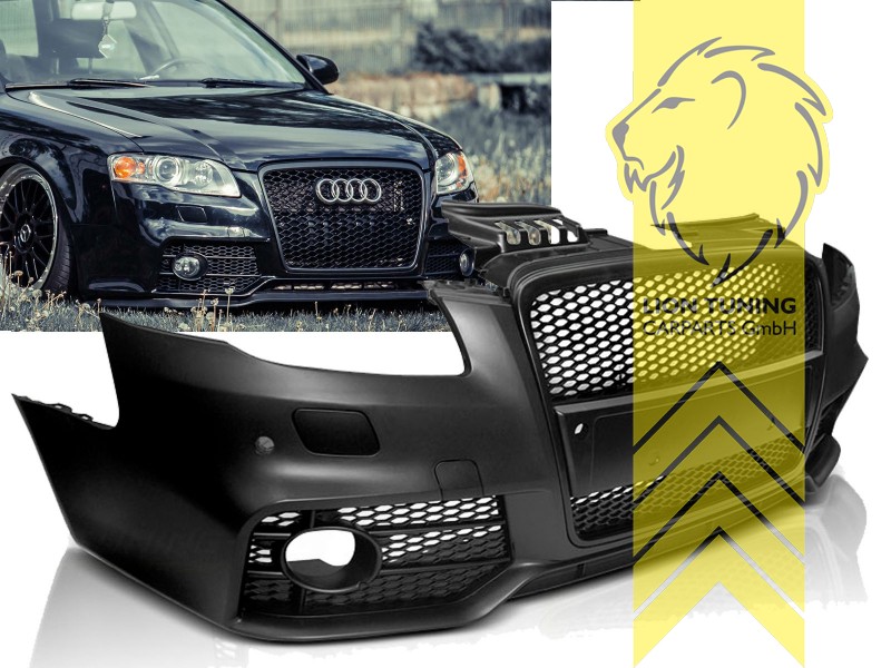 Front BUMPER FOR AUDI A4 B7 8E Also For S4 And S-Line Sport Grill Black ...