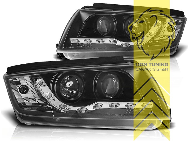 Skoda Fabia 3 Led Scheinwerfer Nachrüsten LED Tagfahrlicht Optik Scheinwerfer für Skoda Fabia 1 6Y schwarz | eBay