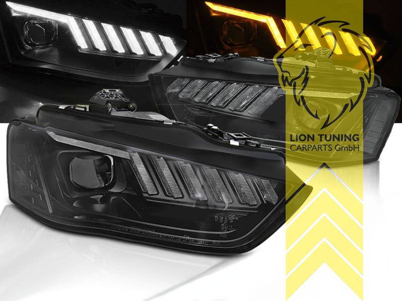 Scheinwerfer echtes LED Tagfahrlicht fr Audi A4 B8 8K Limo Avant Facelift schwa
